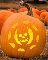 Omen On Pumpkin | Ok, so this is faked, but it should look s… | Flickr