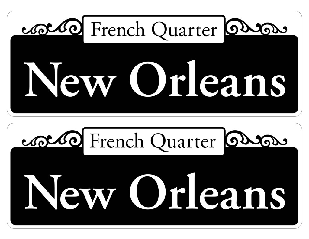 New Orleans Street Sign Used for centerpieces on tables at… Flickr