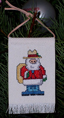 Cowboy Santa Ornament