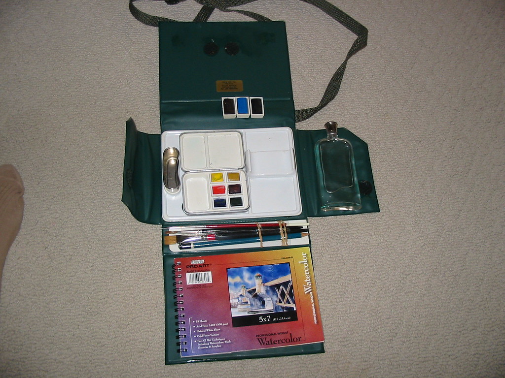 Watercolor travel kit open This I got years 15 years ago