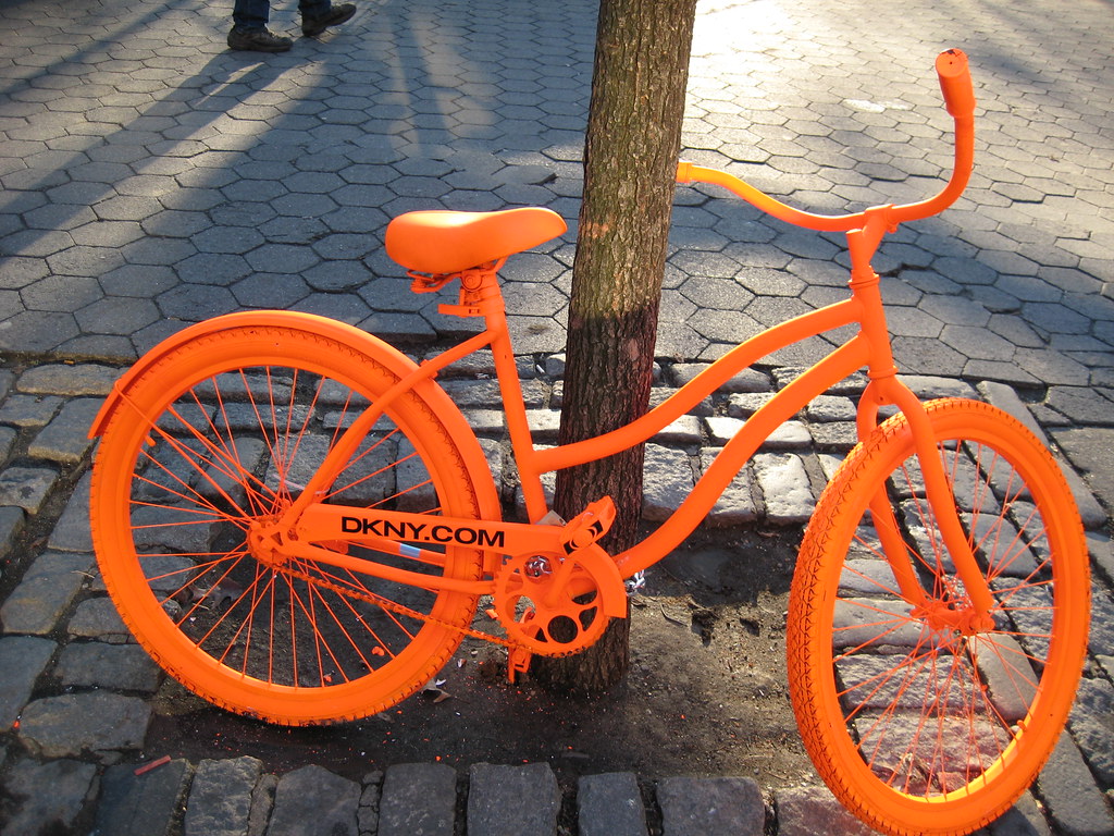 The orange bicycle DKNY.Com Guerilla marketing scheme | Flickr1024 x 768
