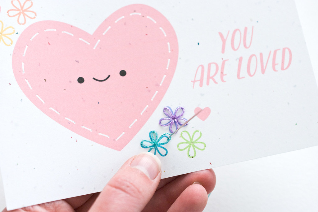 You Are Loved - Printable Stitchable Valentine
