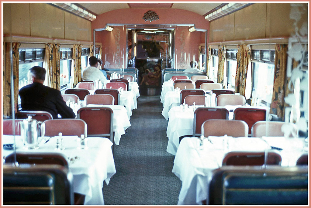 Dining on the California Zephyr - 1968 | The colors clash a … | Flickr