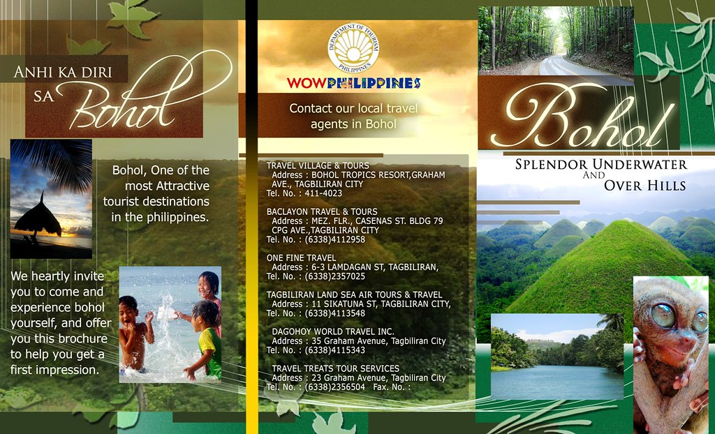 school project bohol travel brochure tagalog