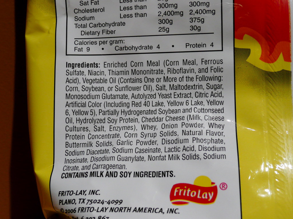 Flaming Hot Cheetos Ingredient Declaration | As you can see,… | Flickr