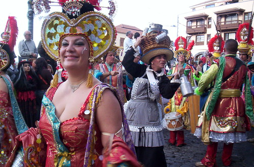At a Tenerife carnival procession