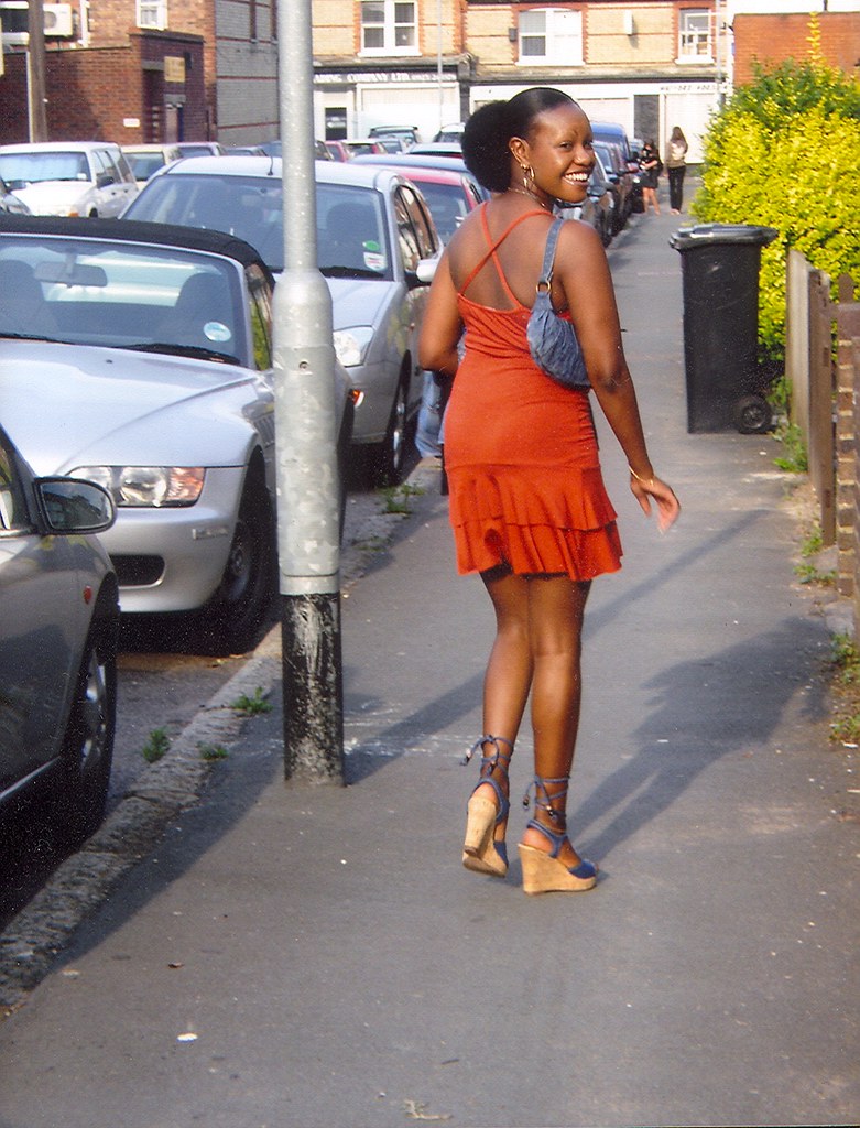 Walking on the Street | Beautiful Black woman walking on the… | Flickr