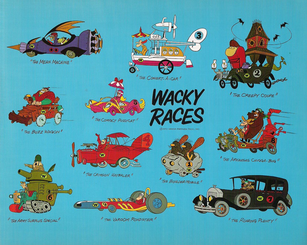 Hanna-Barbera's Wacky Races publicity flyer, 1970 | Kerry | Flickr