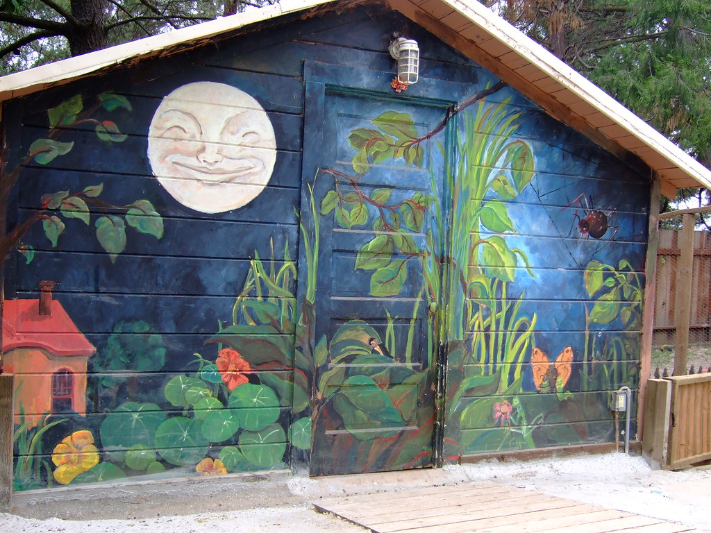 Mural at Oakland Garden School | House Paint on Barn Mural ...