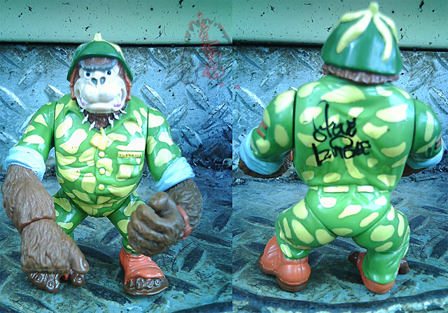 Playmates Toys TMNT :: Sergeant Bananas { Guerrilla Gorilla }  ..signed by creator Steve Lavigne  (( 1991 ))