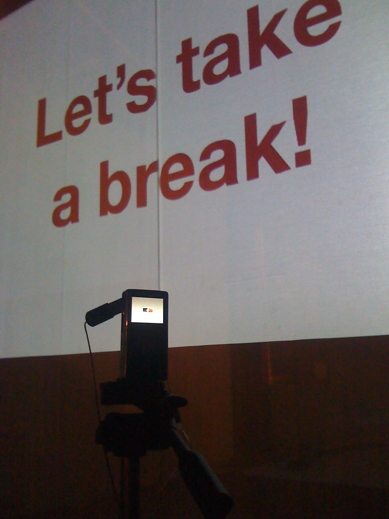 let's take a break (at Ignite) | The video camera needed ...