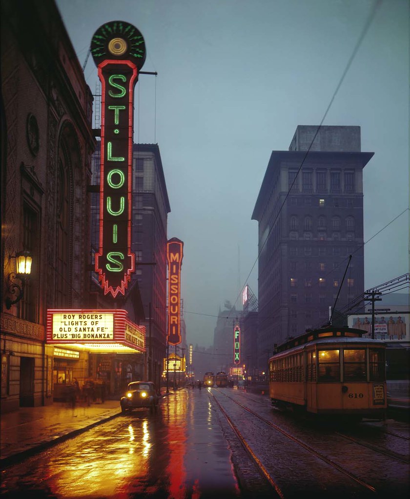 Grand Avenue Theater district, 1944 | View of the theater di… | Flickr