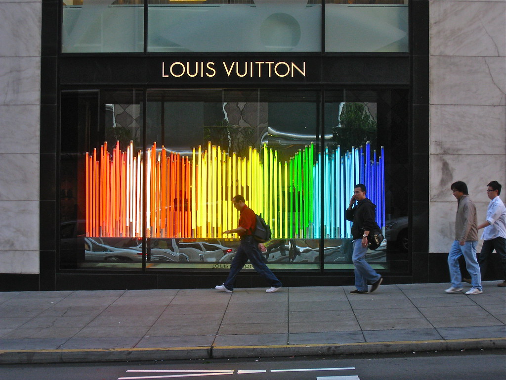 Louis Vuitton Neon Light Window Display | Adam Kuban | Flickr