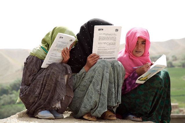 Young Girls Prepare for Exams in Afghanistan