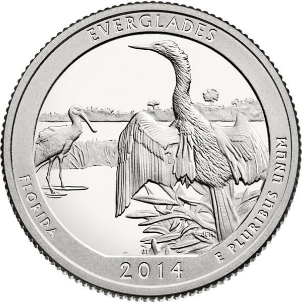 25 Centov USA 2014 D, Everglades