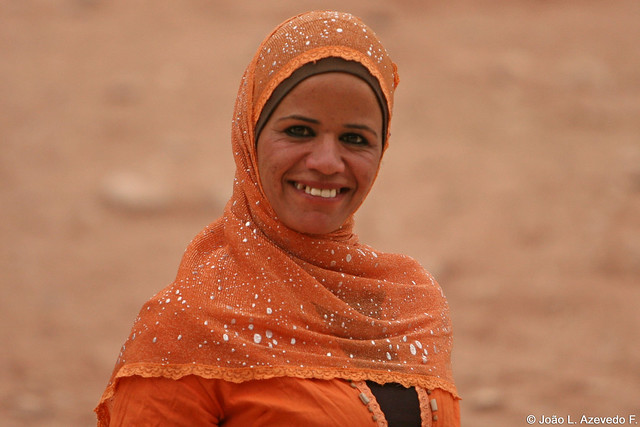 Bedouin Girl With Hidden Face Behind Veil Petra Jordan 