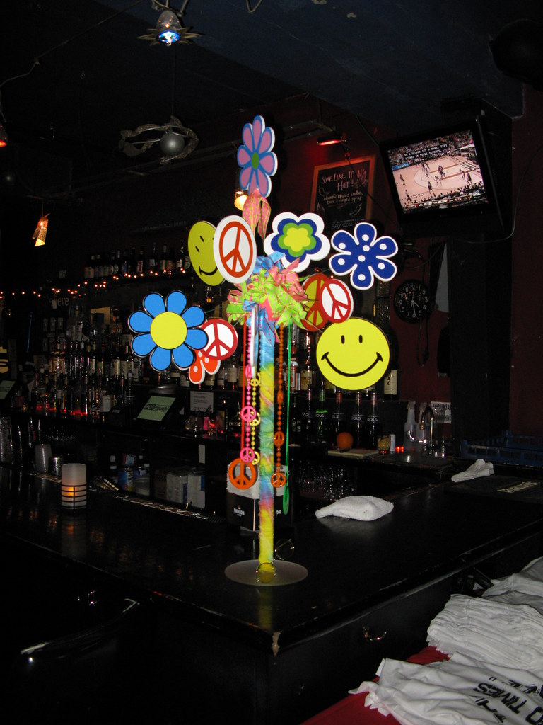 60's theme Hippy love centerpiece | The Prop Factory | Flickr