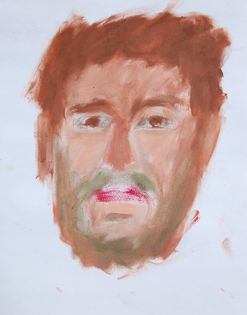 ... <b>hans ast</b>, mann III, 2009, schminke auf papier, 27 x 22 cm - 4182690611_7459fdbb1d_z