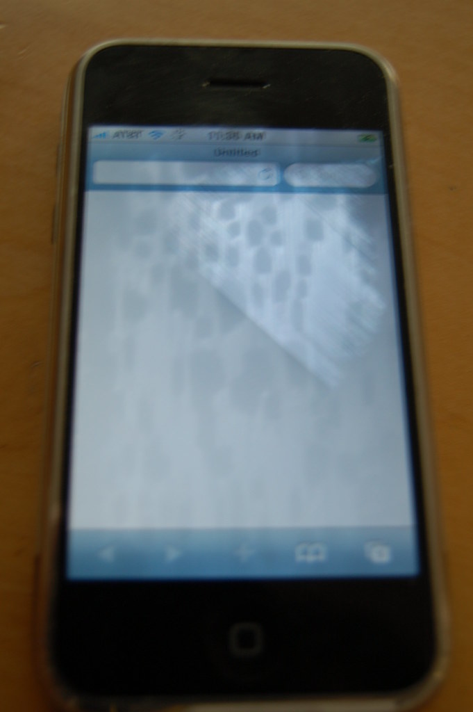 Wet iPhone Screen | The moisture has dried up some after a