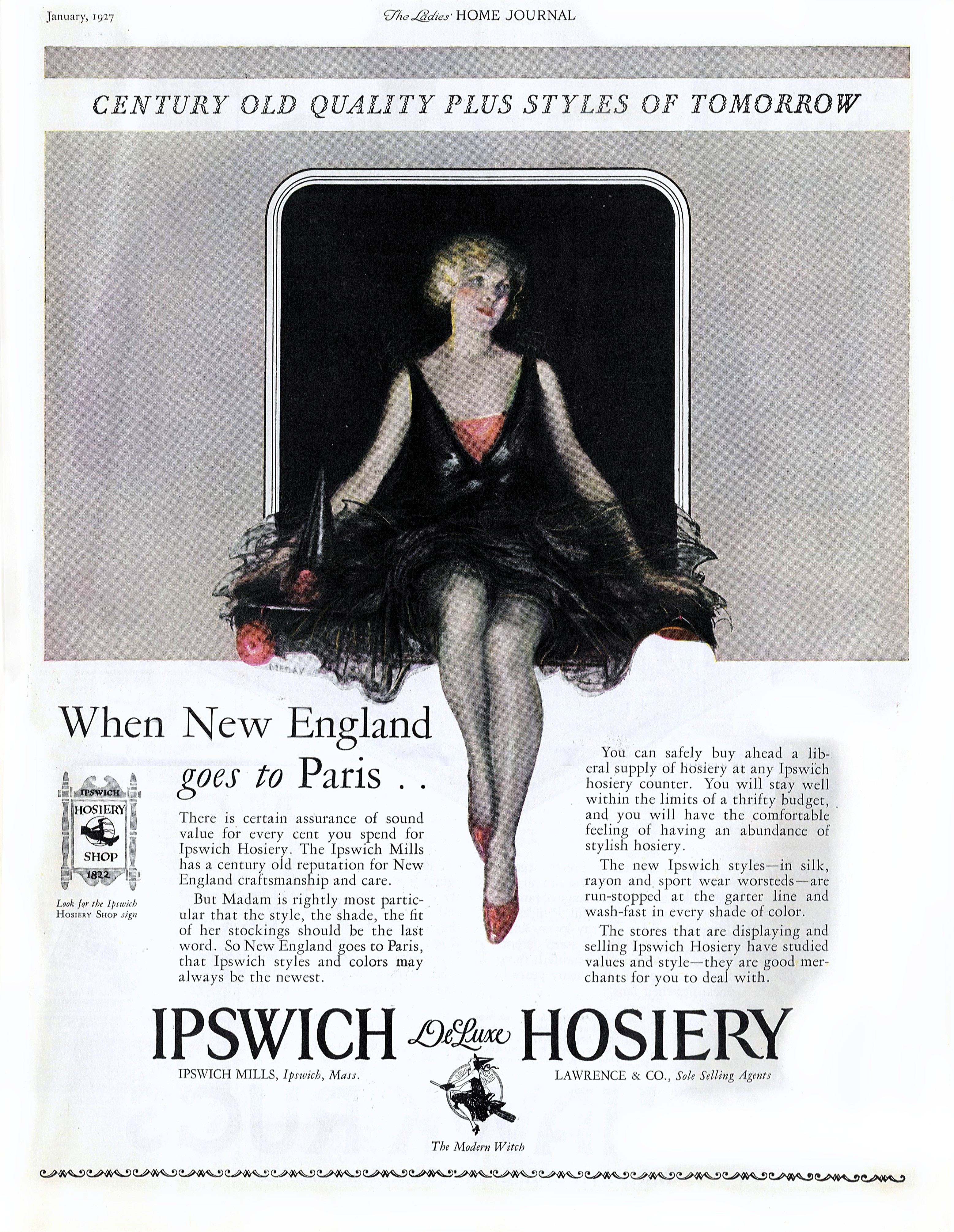 Ipswitch Hosiery - published in Ladies' Home Journal - January 1927