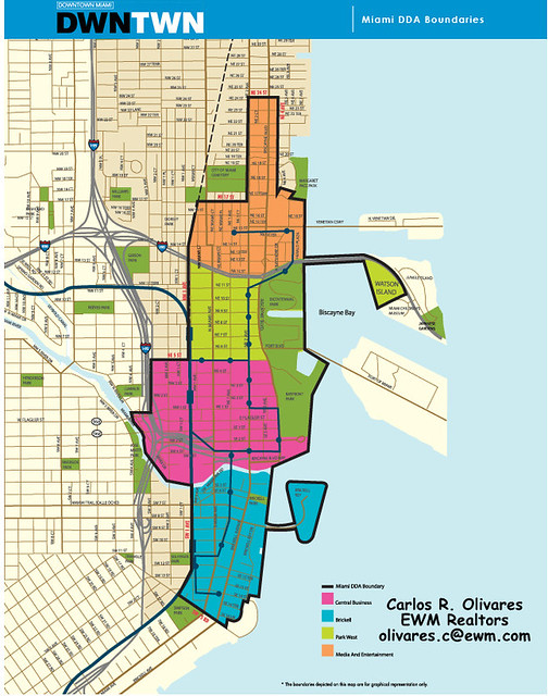 downtown miami map | map of brickell / downtown miami