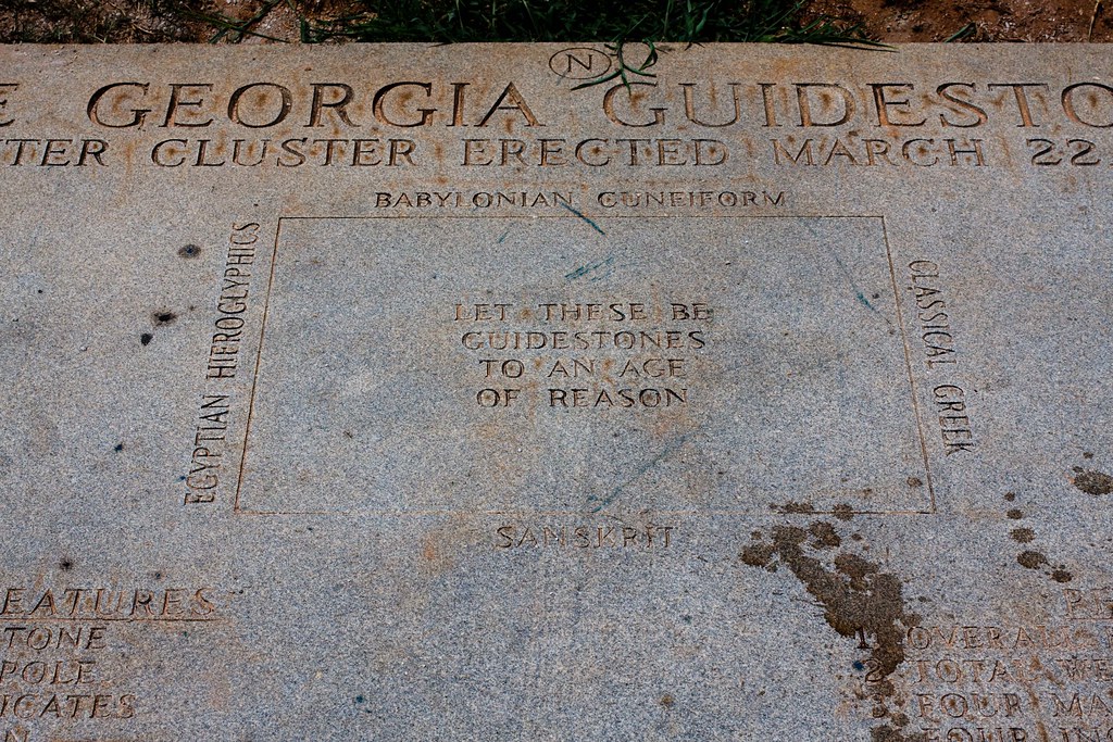 Georgia Guidestones | Written on the Georgia Guidestones are… | Flickr