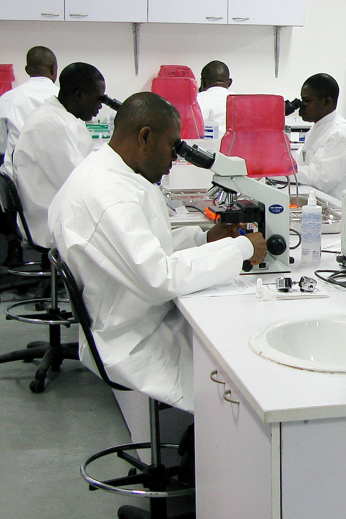 USAMRUK Malaria Diagnostics and Control Center of Excellence microscopy training -  Nigeria, Africa 092009