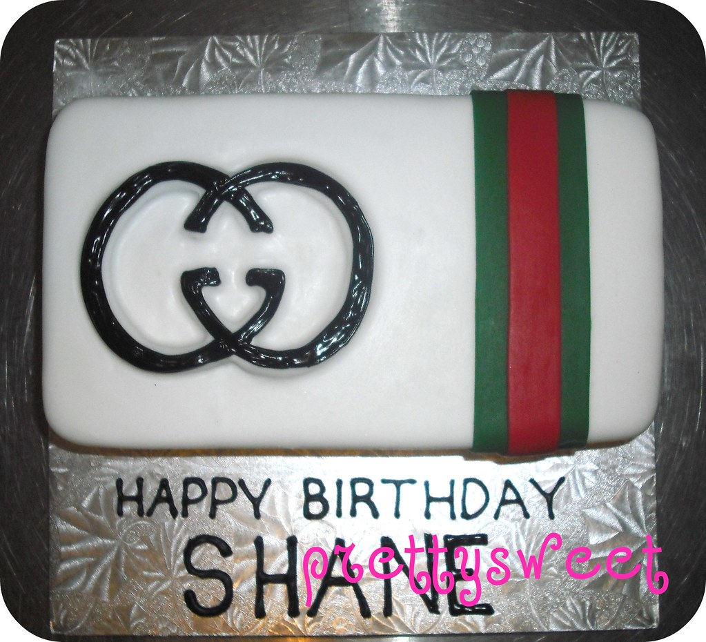 gucci white logo cake | shane's gucci logo birthday cake | Flickr