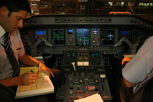 E-195 Cockpit  Taken on an Azul Linhas Aéreas flight 