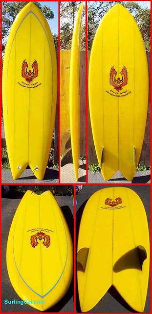 5'6" Twin Fin Surfboard  Steve Brom Twin Fin Fish. It 