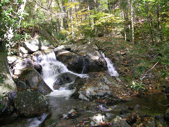 Cabin Creek at Grayson Highlands State Park provides access to some mountain falls