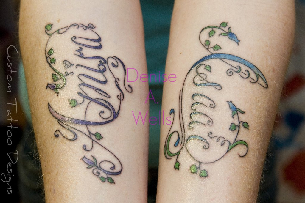 Fancy Script Lettering Tattoo designs by Denise A. Wells | Flickr