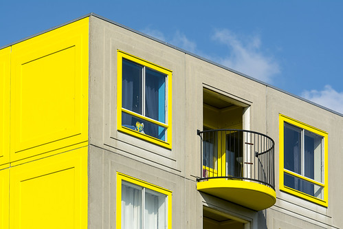 Yellow Apartment Building