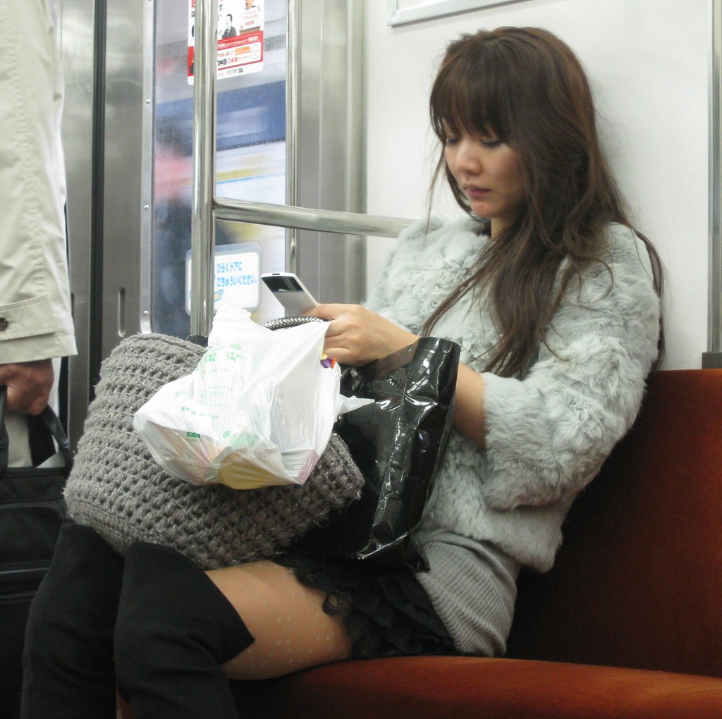 on Japanese trains girls