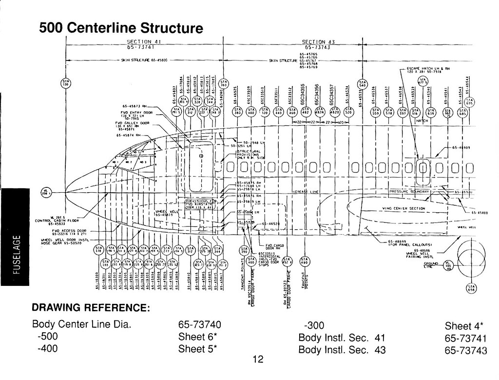 Boeing 737-500 Forward Fuselage Station DIagram | This is wh… | Flickr