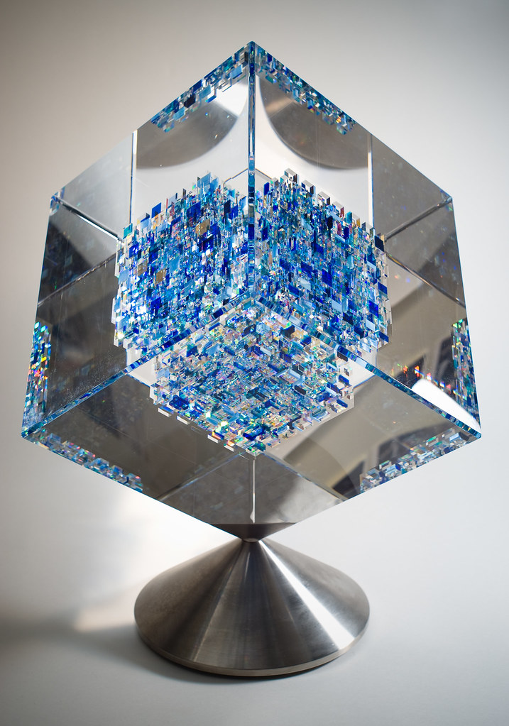 glass kuhn sculpture jon crystal john artist crystals flickr stained wood english