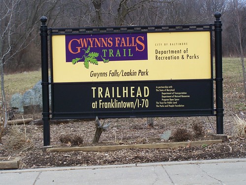 Trailhead sign, Gwynn Falls Trail