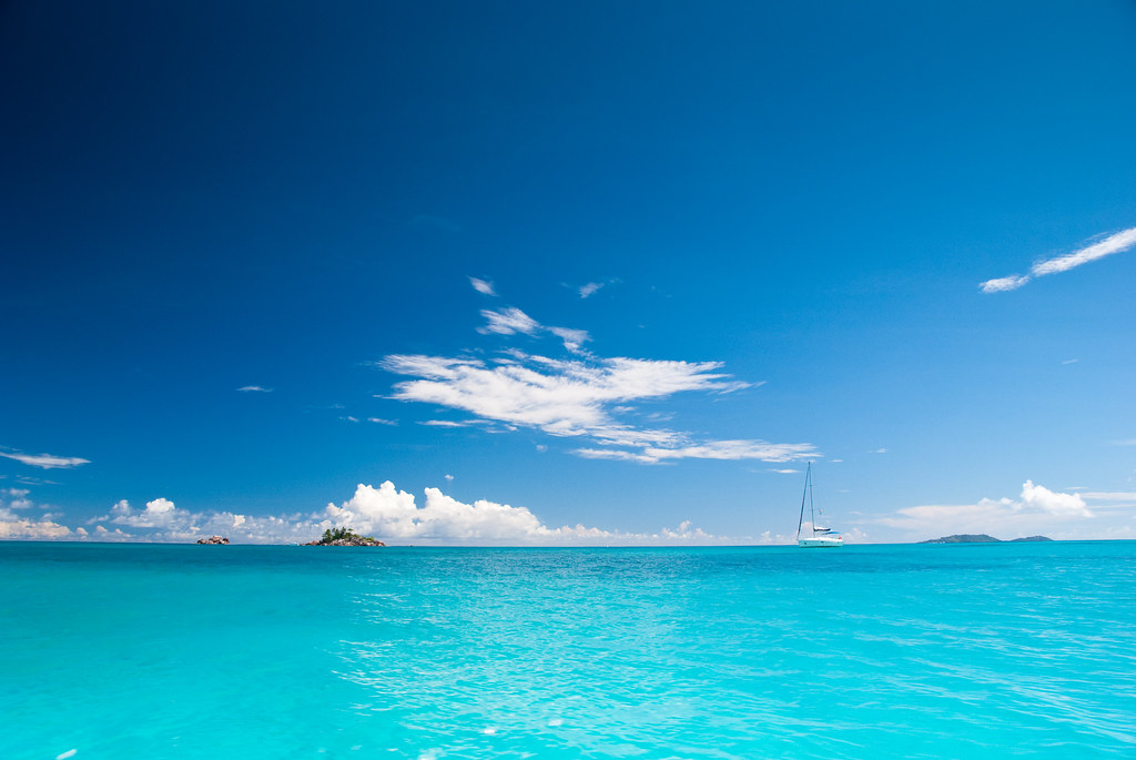 Enjoy endless panoramic views while sailing in Seychelles