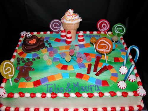 candyland | candy land cake, Fondant trail gingerbread man a… | Flickr