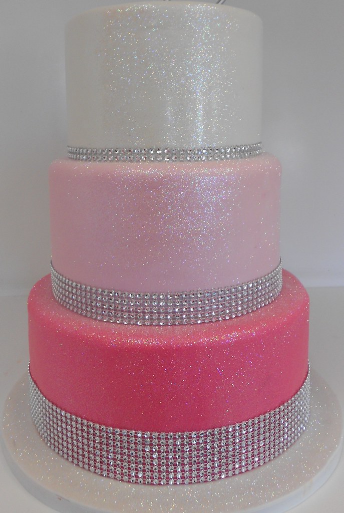 3 tiered pink bling birthday cake (2012) www