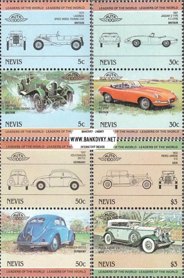 Známky Nevis 1985 Staré automobily, Mint NH