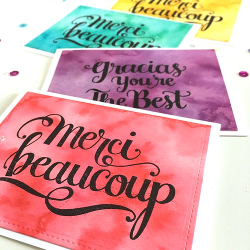 Colorful thank you cards
