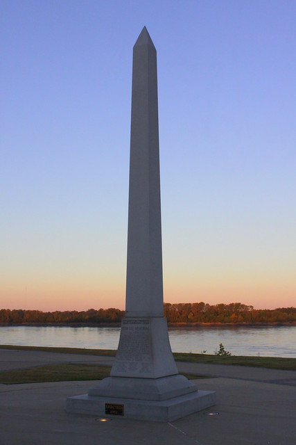 Tom Lee Obelisk (View at dusk) - Memphis Riverfront