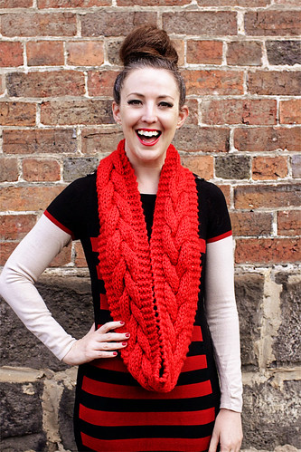 Chunky Cowl Red #1