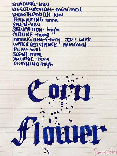 Ink Shot Review Diamine Flowers Cornflower @AppelboomLaren  5