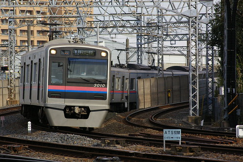 Keisei 3000 seriesII(3rd ver.) in Takasago.Sta, Katsushika, Tokyo, Japan /March 6, 2011