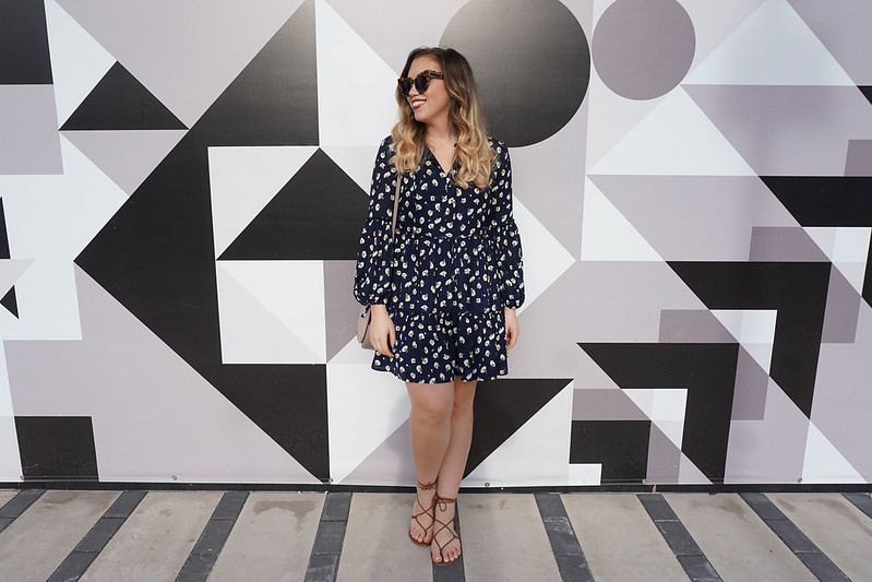 Navy & Lavender Spring Outfit | The Domain in Austin Texas
