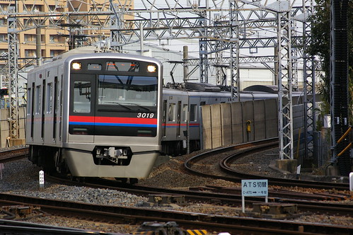 Keisei 3000 seriesII(5th ver.) in Takasago.Sta, Katsushika, Tokyo, Japan /March 6, 2011