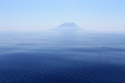 View of the Stromboli in the Tyrrhenian Sea