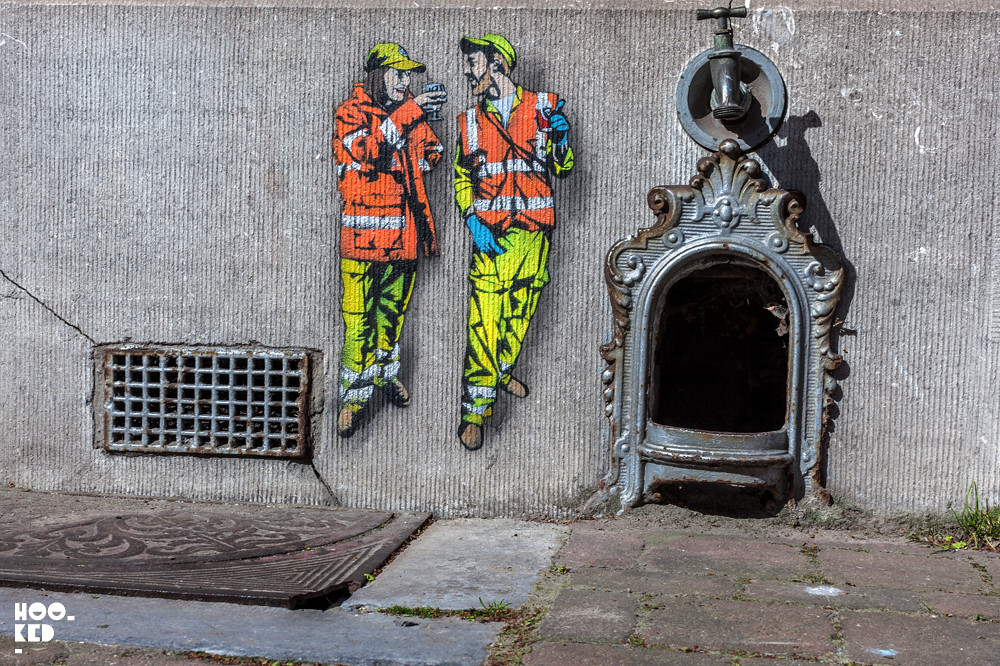 New Ostend stencil work from Belgian Street artist Jaune